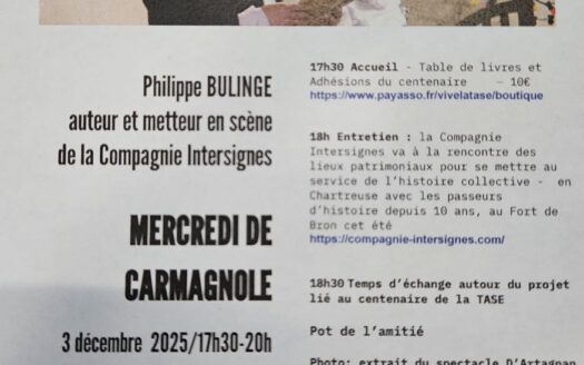 Raconter la TASE au théâtre….